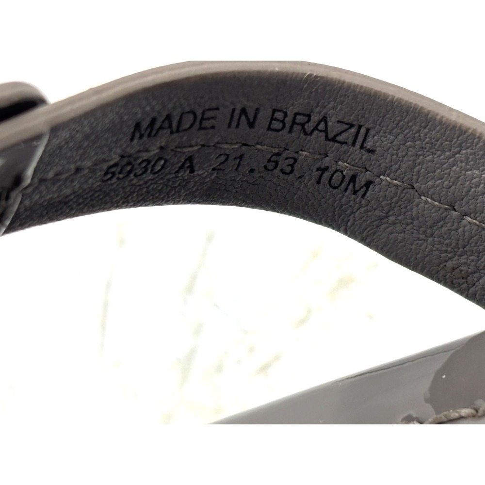 TORY BURCH Miller Patent Leather Flat Sandals Malta Grey Womens US Size 10 EUC - Picture 8 of 9